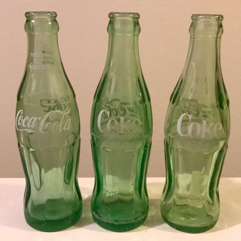3 Coke bottles: Aiken, San Francisco, Los Angeles